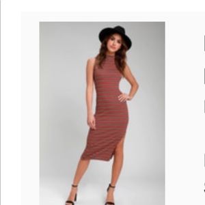 Lulus Franklin stripe midi dress